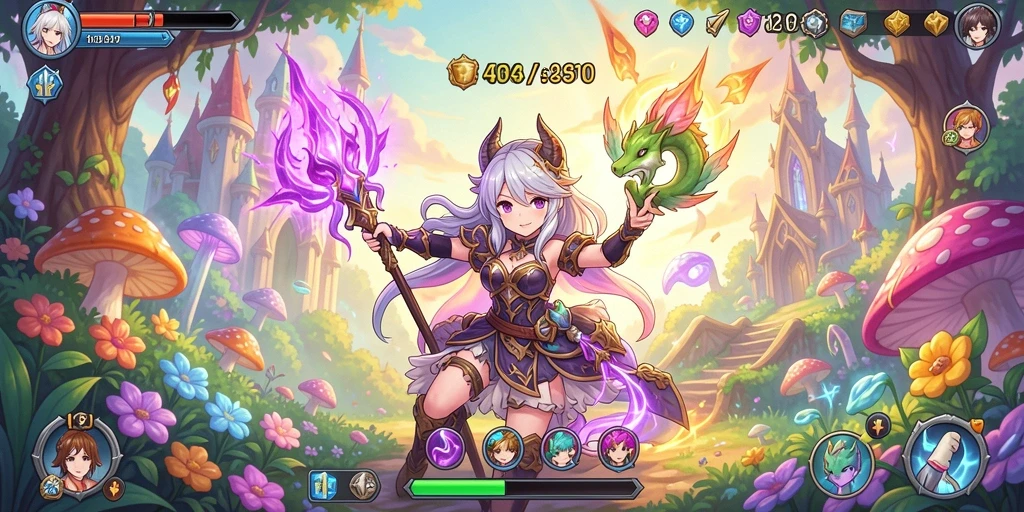 Screenshot menunjukkan karakter utama dalam aksi petualangan.