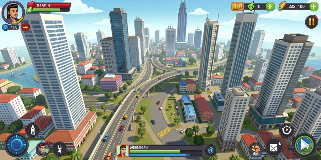 Tampilan grafis yang menarik dan modern.