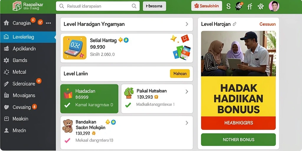 Tampilan antarmuka yang modern dan atraktif.