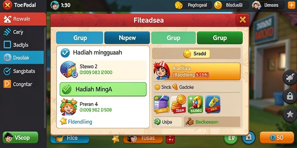 Tampilan awal permainan yang menarik perhatian.