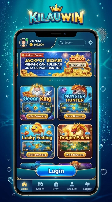 Cuplikan layar menu unduhan kilauwin untuk perangkat Android